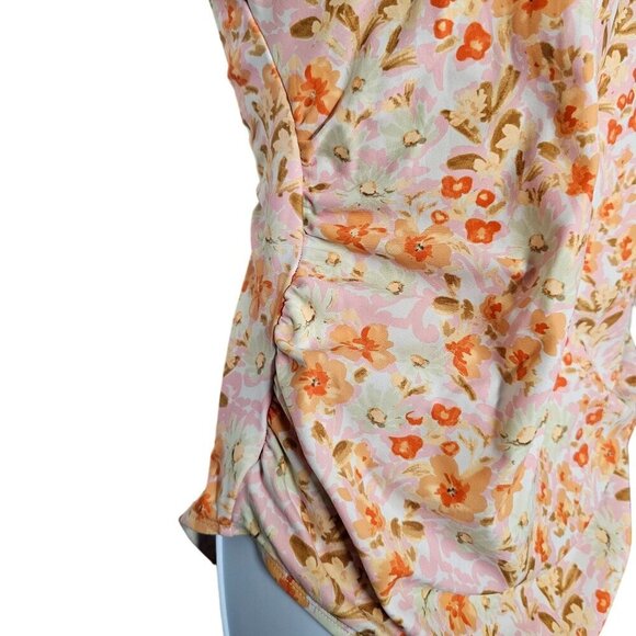 Kona Sol Women's One-Shoulder Floral Swimsuit Built-in Padding Ruched 18W - Picture 10 of 10